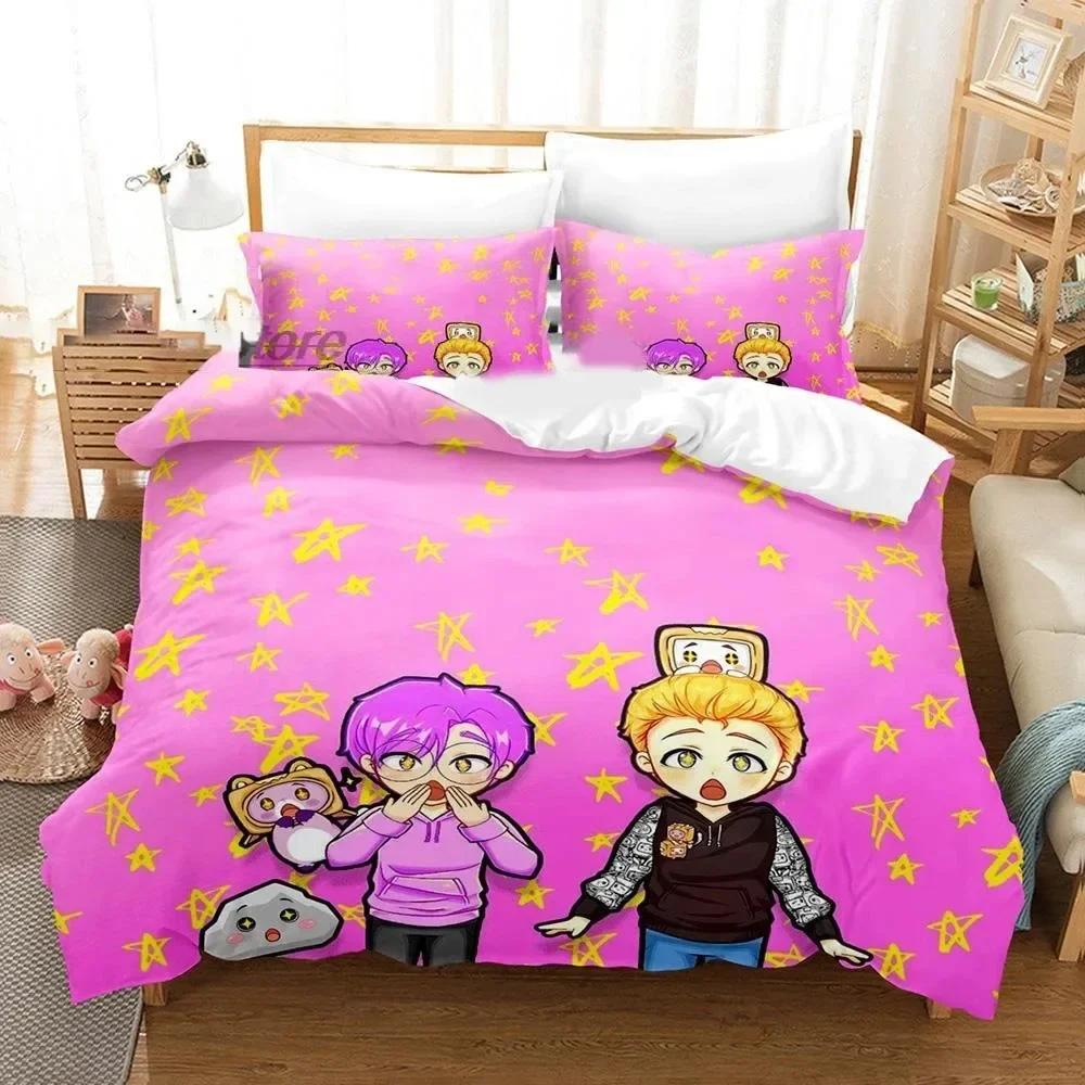 3D Print Cartoon Foxy Boxy Lanky-Box Bedding Set Duvet Cover Bed Set Quilt Cover Pillowcase Comforter King Queen Size Boys Adult