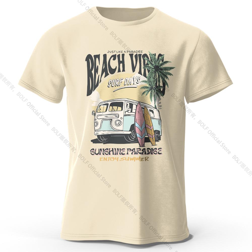 

Vintage Vacation Badge Printed Unisex Men Women T-Shirt Tees Tops 100% Cotton Nautical Emblem Graphic Cruise Wear 4XL