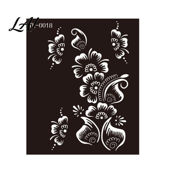 Indian Hand-painted Tattoo Henna Stencil Reusable DIY Tattooing Template Floral Animal Patterns Hand And Wrist Stencil for Temporary Tattoos