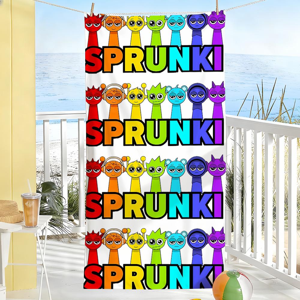 

Game S-Sprunki Oren Cartoon Towel Soft Pool Gift For Travel Gym Shower Camping Quick Dry Sports Large Beach Towels W40*H60(CM)