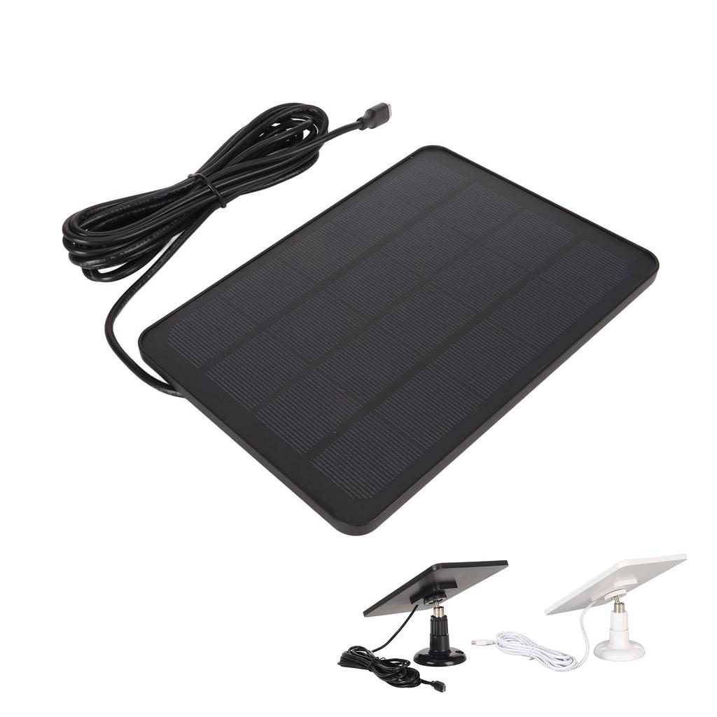 Kamera-Solarpanel, IP65, wasserdicht, Kamera-Ladegerät, 5 V, 4 W, hohe Effizienz für USB C