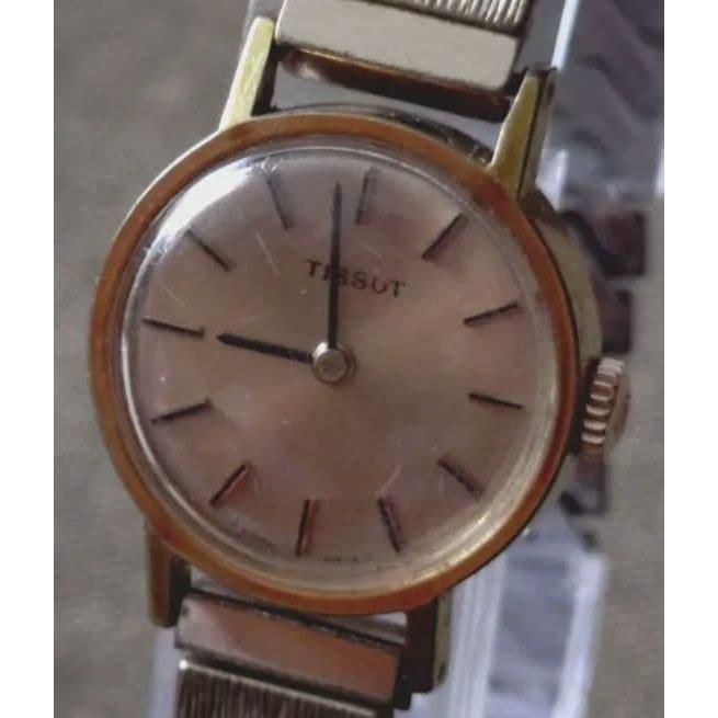 Used A267/ TISSOT Hand-wound ladies watch Swiss made gold color