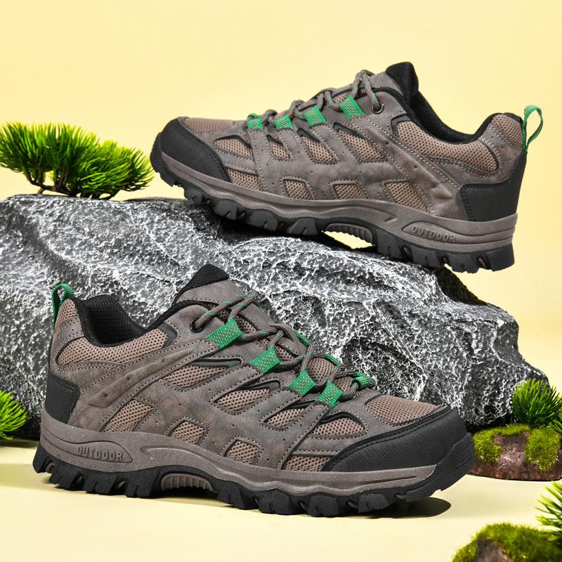 

Men s outdoor mesh shoes low-top hiking shoes wear-resistant hiking casual sports shoes breathable men s shoes lightweight 47