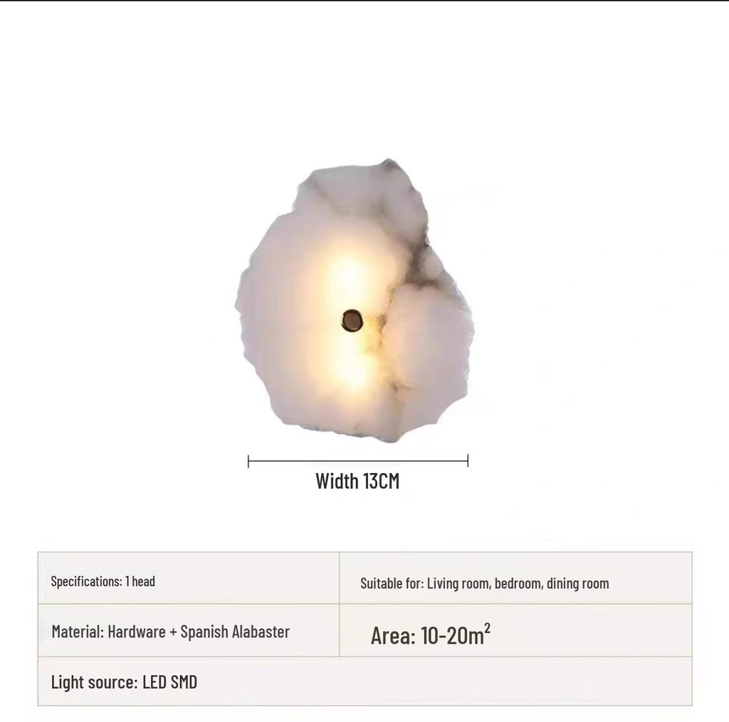 Spanish Alabaster Wall Lamp for Hotel, Villa, Stairway, Bedroom & Corridor Decor