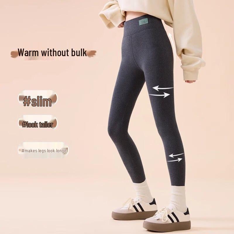 LANGSHA Women's Lamb Wool Lined High-Waist Thermal Leggings