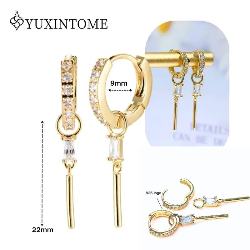 Dames 925 Zilveren Oorstekers Kristal Zirconia Waterdruppels Stud Hoops Goud Huggie Oorbellen Premium Luxe Feest Sieraden
