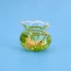 Toy Dollhouse Miniature 1/12 Glass Fish Tank Dollhouse Decals Bowl Aquarium Doll House Ornament