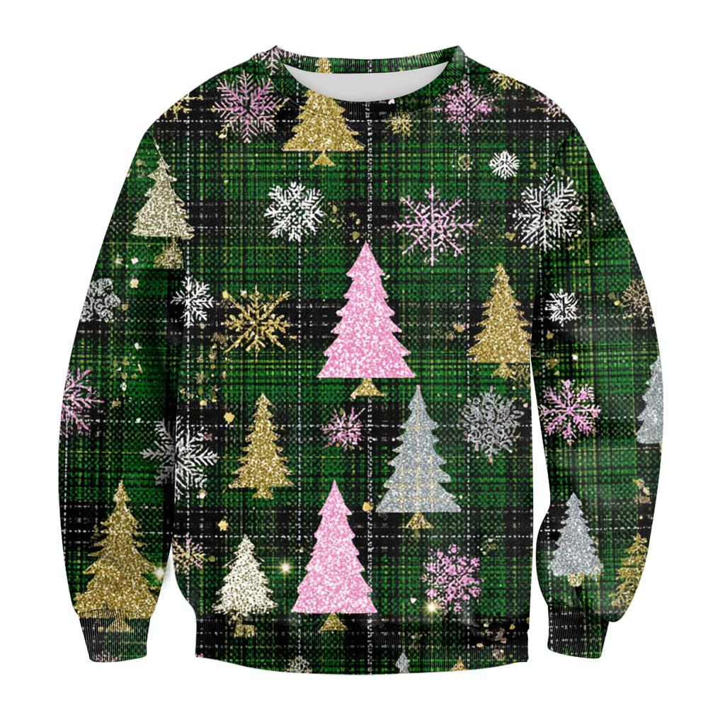 Men's Casual Fashion Printed Round Neck Pullover Sweatshirt