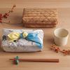 Musubi Furoshiki 50 Toribei Jinbutsu Giga Emaki Blue Yellow 50cm Organic Cotton Approx. 50x50cm