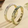 Vintage Enameled Bracelets For Women Flower Gold Color Cloisonne Bangles Elegant Women'S Jewelry Gifts