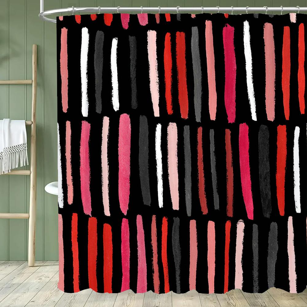 Simple Colorful Lines Modern Fashion Pattern Shower Curtain Home Decoration Creative Personalized Shower Curtains
