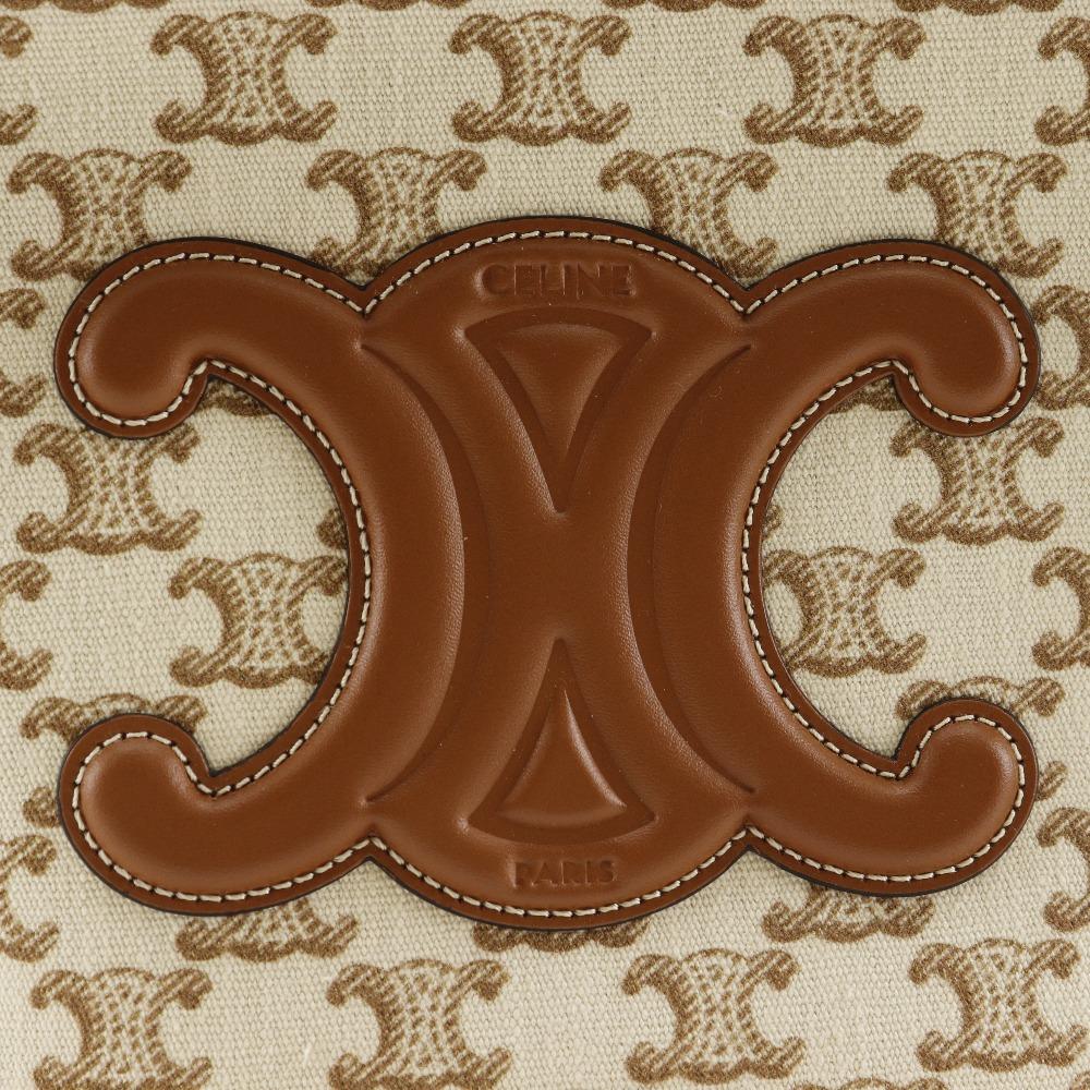 CELINE Triomphe Small Hippo Thais Handbag 19916 2EZ6 01BC 2WAYShoulder beige canvas Women Used