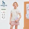 HAZZYS Girls' Mercerized Ribbed Polo T-Shirt