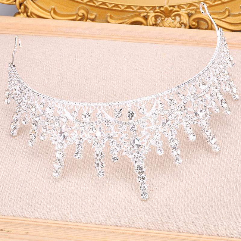 Luxuriöses Tropfenförmiges Brautdiadem Kopfschmuck - Prinzessinnen-Legierungs-Stirnband für Abendkleid-Accessoires