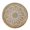 Sottopiatti Rotondi in Juta Naturale con Motivo Floreale Ecologico Vintage Decorazione da Pranzo per Uso Domestico