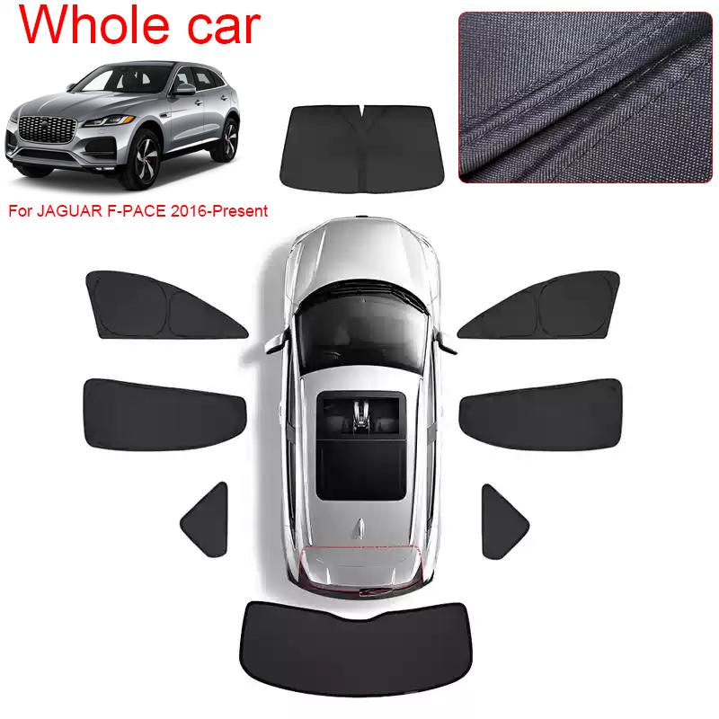 Car Black Window Privacy Sunshade For JAGUAR F-PACE 2016-Present Auto Anti-UV Heat Insulation Protect Cover Interior Accessory