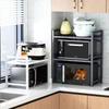 Household Microwave Oven Rack Kitchen Countertop Oven Rack Seasoning Storage Rack Holder Stand Storage Furniture