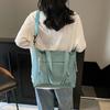 Fashion Casual Canvas Tote Bag Women's New Style Trendy All-match Large Capacity Underarm Bag Commuter Shoulder Bag