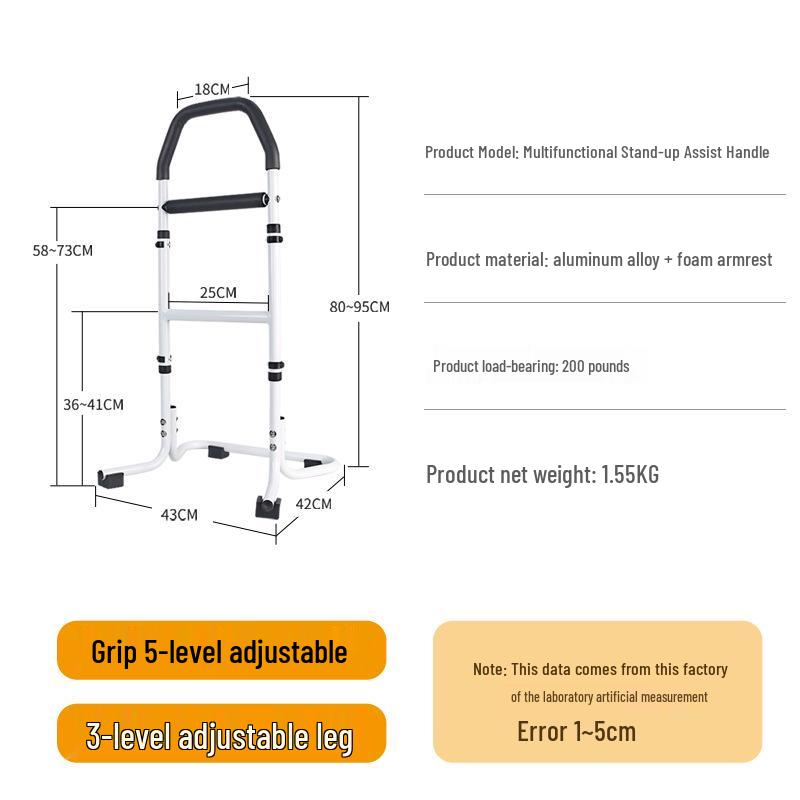 

Рама поддержки для пожилых: Прикроватный и туалетный поручень для безопасности