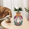 Acrylic Wood Diamond Painting Tabletop Vase Ornaments Kit 5D DIY Diamond Painting Desk Ornament Flower Vase