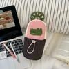 1pc Bear Cartoon Stationery Bag Korean Style Cute Practical for Desktop Cosmetics Cards Pens Storage Handheld Pencil Case