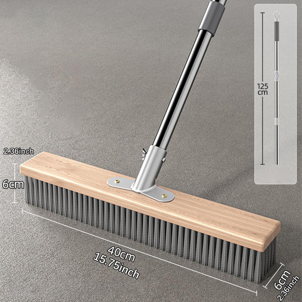 Cleaning Brush Made of Stainless Steel And Wood with Strong Dirt Removal for Patio, Sidewalk