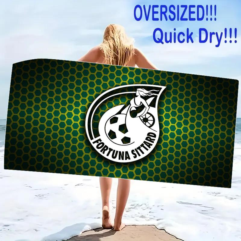 Fortuna Sittard Print Beach Towel, Large Soft Quick Dry Towel for Beach Camping Swimming