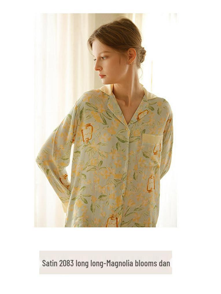 Damen Weihnachts-Satin-Pyjama-Set mit Kaninchen-Print - Kurzarm & Shorts