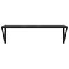 Wall Shelves 2 pcs Black Oak Effect 80 x 25 x 25.5 cm