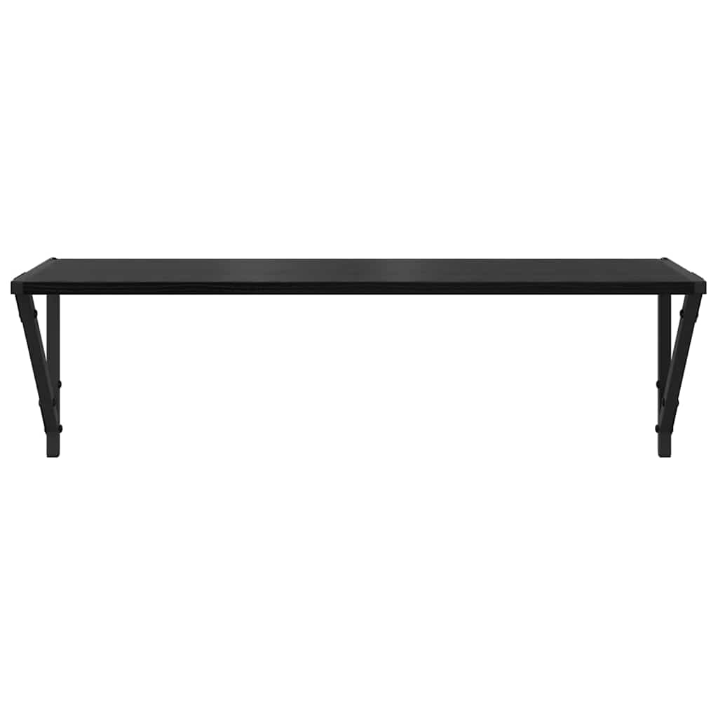 Wall Shelves 2 pcs Black Oak Effect 80 x 25 x 25.5 cm
