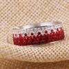 8MM Rhinestone Gradient Student Fashion Stainless Steel Ring