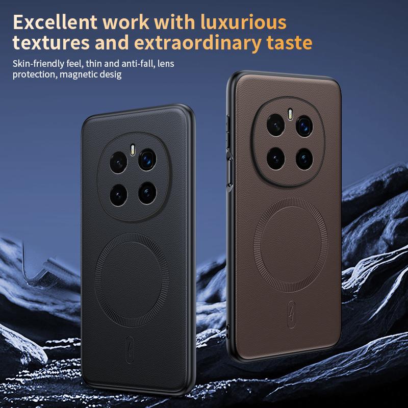 Pro Honor Magic 7 Pro Pouzdro Magnetický Kožený Štít Kryt Pro Honor Magic 7 Pro Proti Otiskům Prstů Neklouzavý PC+TPU