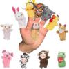 12pcs Chinese Zodiac Soft Animal Puppet Cartoon Finger Toys Plush Gift for Kids Adultsk