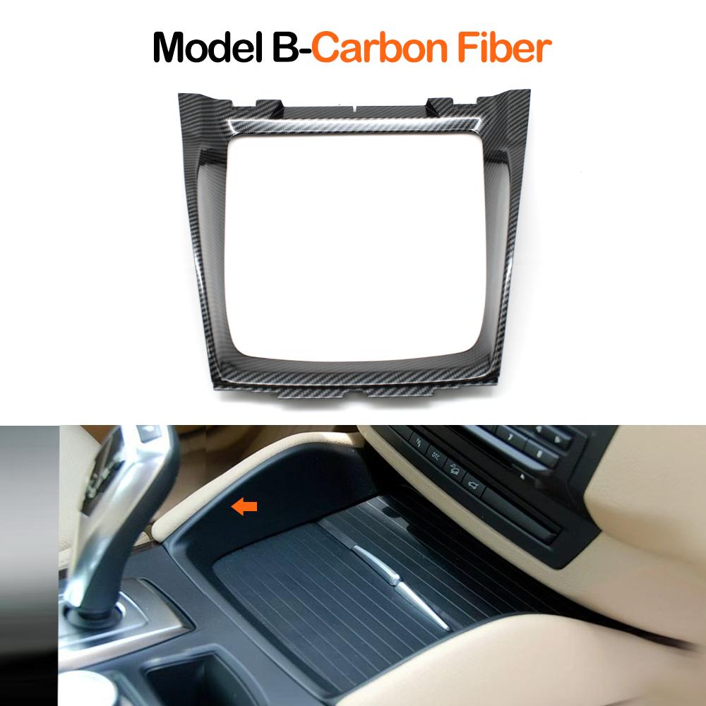 Car Front Center Console Panel Cover Water Cup Holder Decorative Panel Bezel For BMW X5 X6 E70 E71 E72 51166956756 51169129401