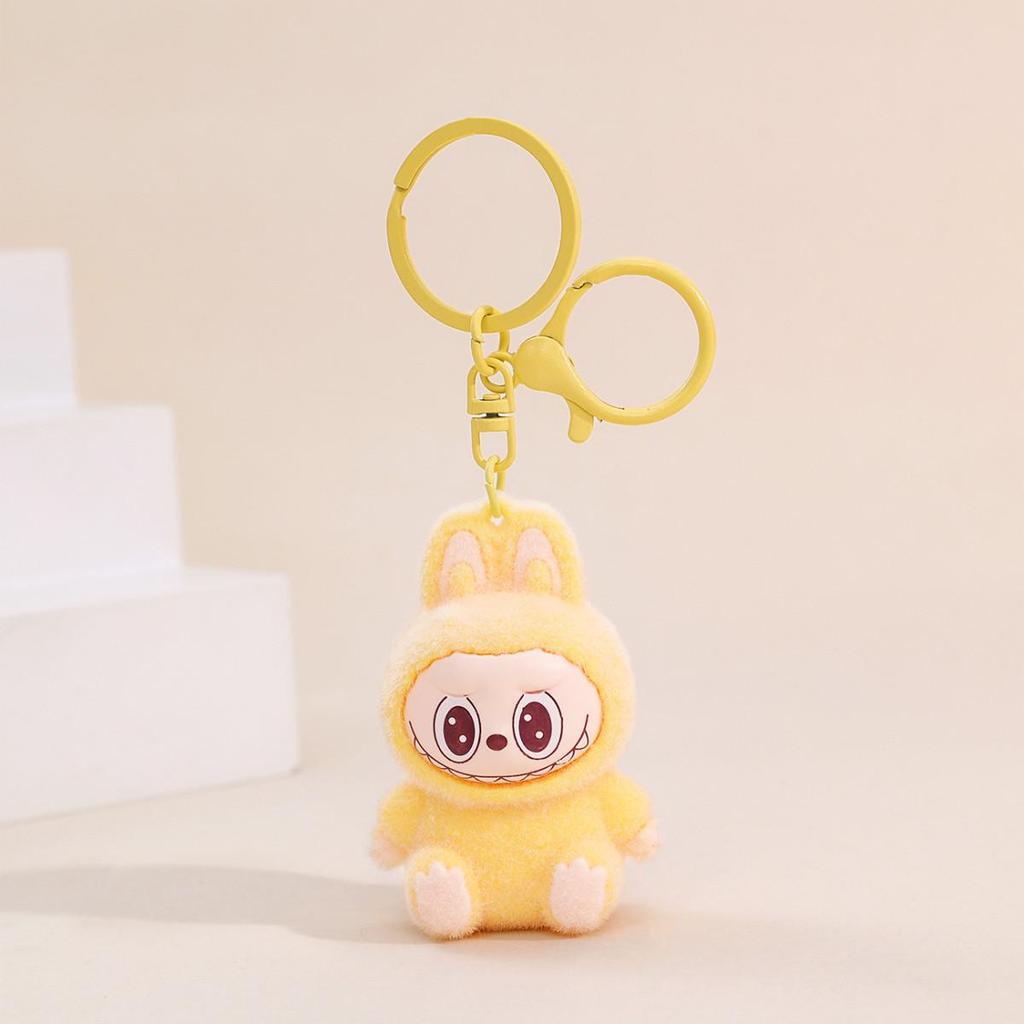 Creative Flocking Fabric Keychain Pendant Doll - Exquisite Small Gift Bag Charm