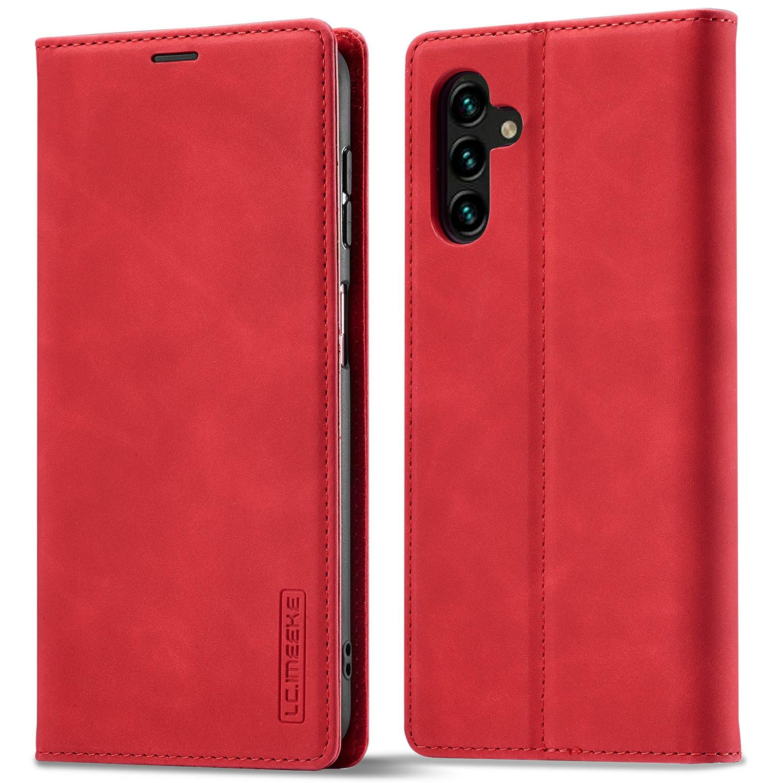 LC.IMEEKE For Samsung Galaxy A37 5G Case Wallet Microfiber Leather Phone Cover