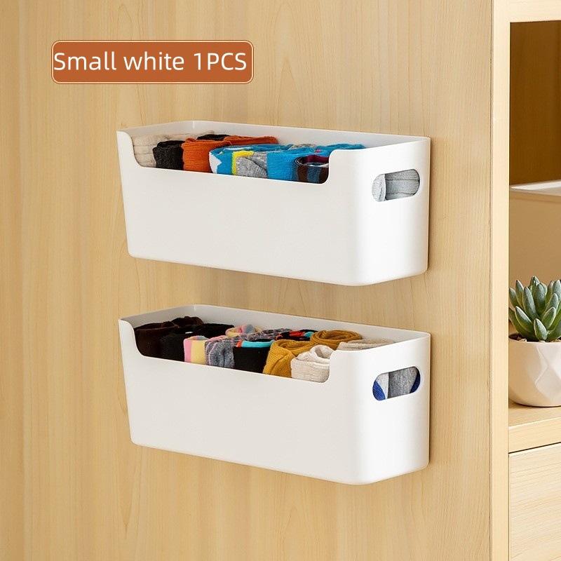 1PCS home wall mounted plastic can be hung without drilling storage boxes wardrobes socks underwear and organizing storage boxes