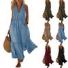 Boho Maxi Dress Sleeveless Dresses for Women 2026 Spring Wedding Guest Dress Casual Loose Fit with Pockets