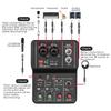 Audio Interface Professional Recording Sound Card 16bit 48kHz Mini USB Audio Interface Sound Card 2 In & 2 Out with 48V