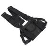 Chest Pack Adjustable Multi Pocket Functional Harness Front Vest Rig Bag for OutdoorBlack