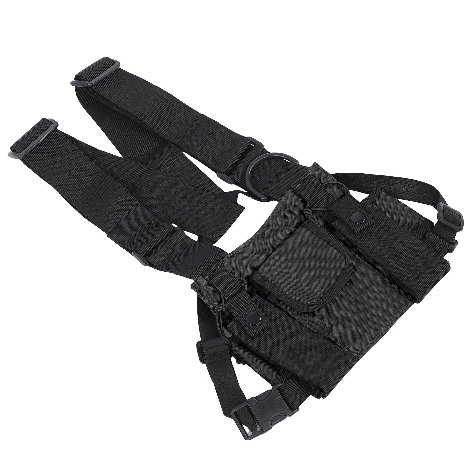 

Нагрудная сумка Регулируемая Многокарманная Функциональная Разгрузка Передний Жилет Сумка для Активного Отдыха Черный чёрный