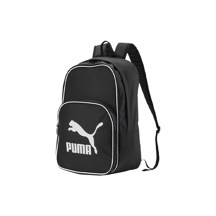 Puma Logo Print Sports Polyester Backpack Unisex Backpacks Black 076652-01 Black