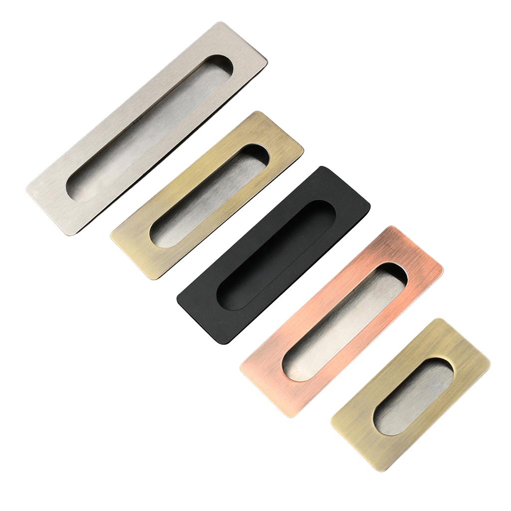 With Screws Cabinet Handle Zinc Alloy Slotted Recessed Handle 1 Pc Concealed Handle Convenient For Furniture Practical