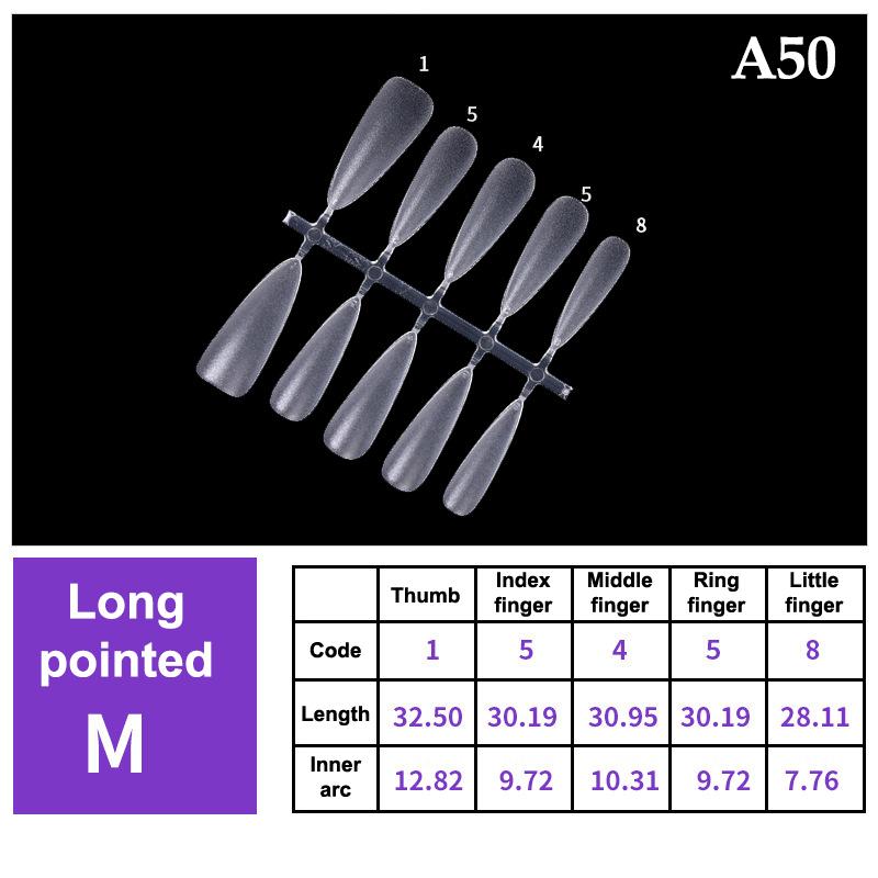 100Pcs/Box False Nails Transparent Press On Nails Coverage False Nails Tips Short Shaped Water Drop Full Sticker For Nails