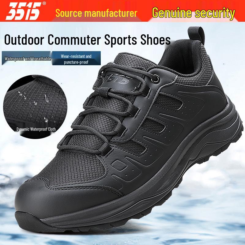Qiangren Men s Breathable Mesh Hiking Shoes: Black Summer Low-Top Casual Outdoor Footwear 44 чёрный