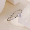 Fashion Zircon Heart Birthstone Rings For Women Stainless Steel  Color Birthstone Ring Aesthetic Wedding Jewelry Gift