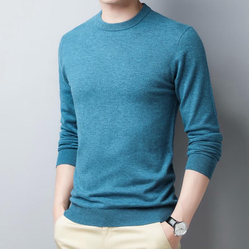 Men's 100% Merino Wool Crew Neck Pullover Sweater