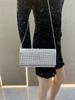 European & American Trend Rhinestone Party Clutch: Black Minimalist Women's Evening Bag