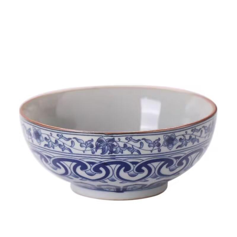 Blue And White Sancai Cover Bowl Ceramic Kung Fu Tea Set Teacup Household Tea Making Large Cover Bowl Anti-Scalding Tea Bowl