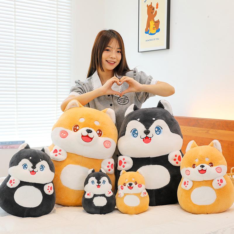 Cute Akita Dog Doll Shiba Husky Sleeping Pillow Doll Plush Toy Doll Boys and Girls Gift